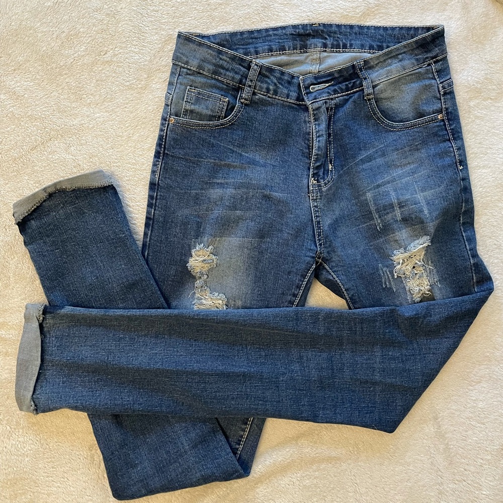 Hi rise stretchy skinny jeans